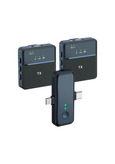 Skycıty Kablosuz Kıskaç Mikrofon + Alıcı, Akıllı Gürültü Azaltma