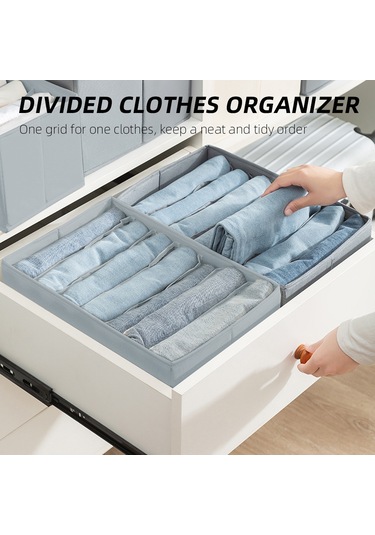 Ximistore9 Gri 7 Bölmeli Oxford Kumaş Çekmecelik Giysi Depolama Kutusu - 36x25x20 Cm, Su Geçirmez Ve Kabarmaz Gri