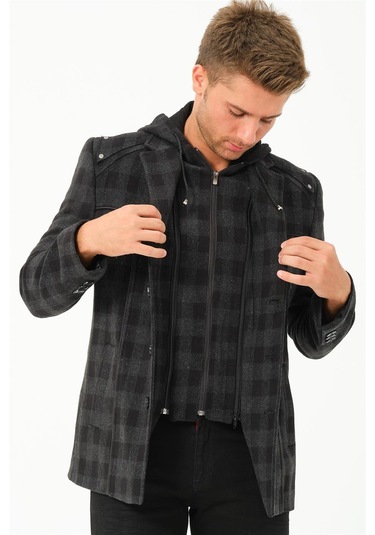 K7532 Dewberry Erkek Kaban-ekose-siyah Ekose-siyah