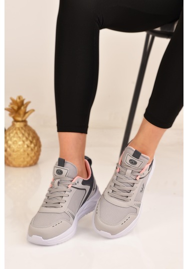 Unisex Spor Ayakkabı Sneaker Gri