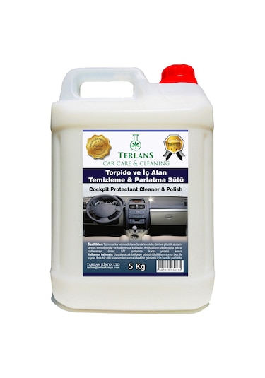 Terlans Uv Korumalı Parfümlü Torpido Parlatıcı 5Kg Mikrofiber Bez