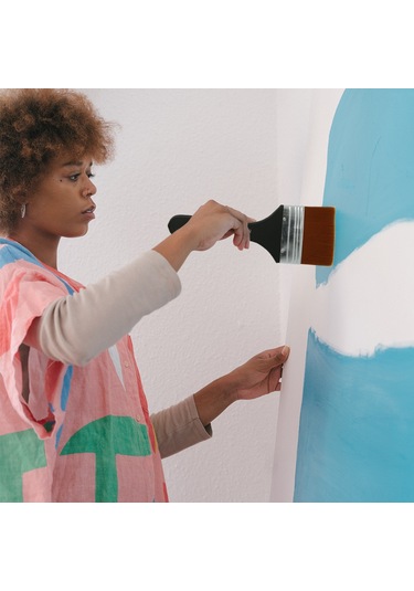 Yaleker 3 Numara Nilon Tüylü Boya Fırçası - Su Boyama, Yağlı Boya Ve Duvar Resimleri İçin Ahşap Saplı