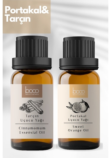 Boco Born In Cosmetics Portakal + Tarçın Saf Aromaterapi Uçucu Yağı 10 + 5 ML