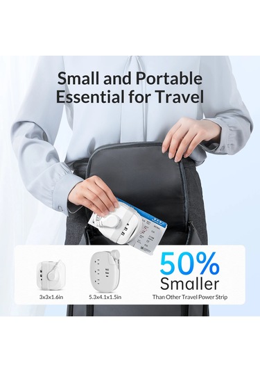 Orıco Seyahat Güç Şeridi Abd Adaptörü Akıllı Fiş Çoklu Uzatma Soket 2 Usb 2ac Usb Type C Bize Fiş