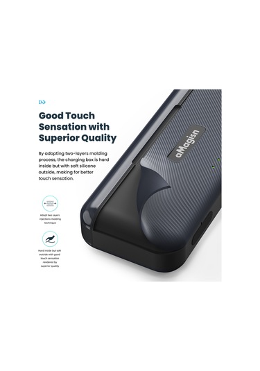 Amagisn Aa07 3 Yuvalı Hızlı Şarj Kutusu Pil Şarj Cihazı Siyah