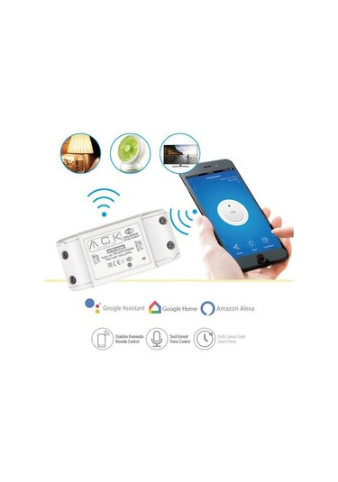 Ack - Akıllı Wifi Anahtar Smart Switch Uzaktan Kontrol Sesli Komut Ay26-01010