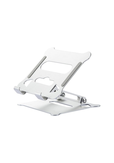 Özelleştirilebilir Logo Seçeneği İle Hafif Ve Katlanabilir Dizüstü Bilgisayar Standı - Mini Gümüş Model