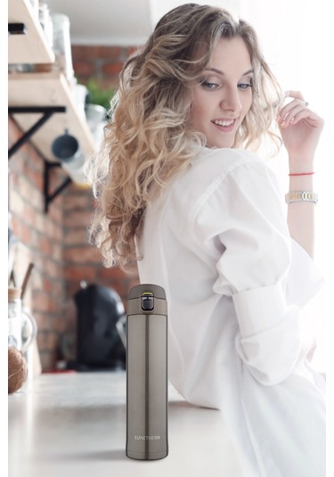 Lunetherm Sızdırmaz Vakumlu Çift Katmanlı Çelik Termos - GRİ