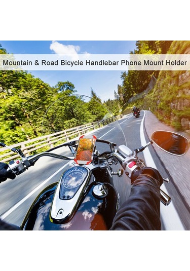 Shineyee Kırmızı Bisiklet Telefon Tutucu - 360 Derece Döner, Dayanıklı Abs Malzeme, Motosiklet Ve Elektrikli Araçlar İçin Güvenli Sabitleme Kırmızı