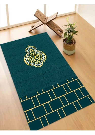 Namazlık Seccade Kaymaz Taban Keçe Süngerli Diz Ağrıtmaz Ahs900-2 Yeşil