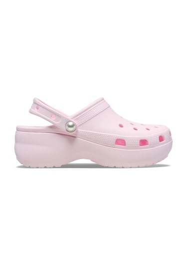 Classic Platform Pearl Clog Pink Milk Pembe
