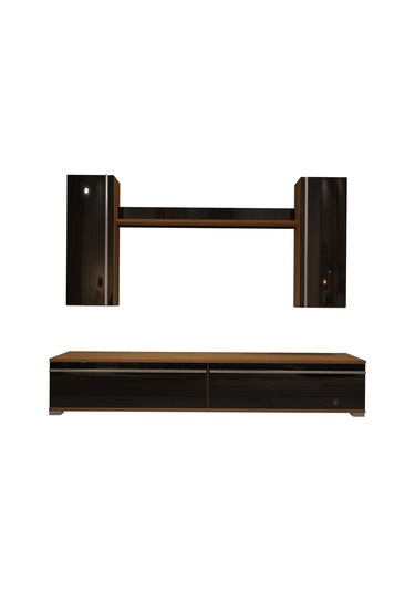 Decoraktiv Eko 5d Mdf Std Tv Ünitesi Tv Sehpası Ceviz - Siyah