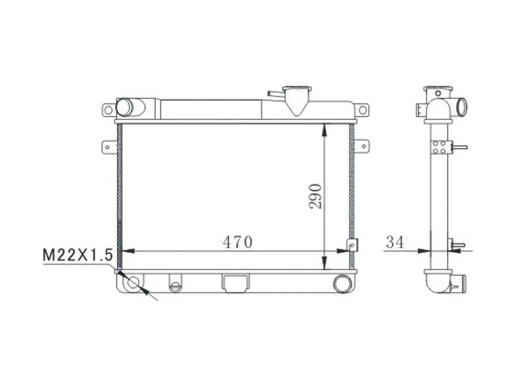 Radyatör M131 Eskı Model-yenı Model 470x292x34 2 Sıra Al Pl Sistem 850080770 5953475 85005296