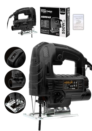 Assur ASR849 550W Elekrikli Dekupaj Testere Siyah