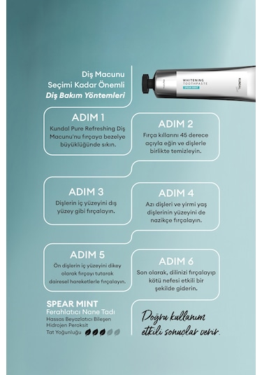 Ferahlık Etkili Beyazlatıcı Bitkisel Diş Macunu Kundal Whitening Toothpaste Set 150g 5 Adet