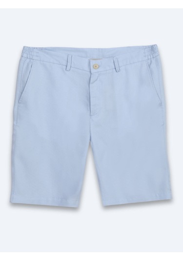 Kip Mavi Düz Kumaş Jogging Fit Casual Bermuda