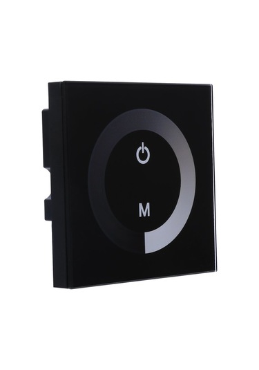 12v24v Tek Renkli Led Kontrolör Dimmer Değişiklik Parlaklık Dokunmatik Panel Dimmer Duvar Anahtarı Denetleyicisi Siyah Siyah