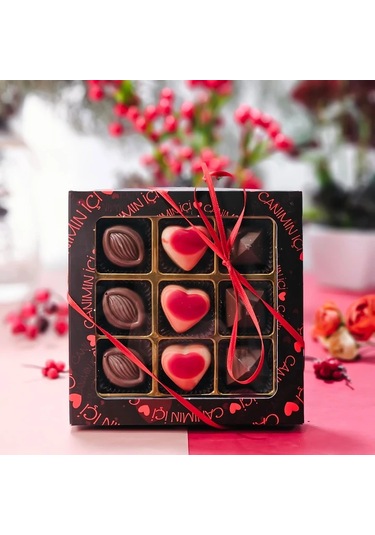 Sevgililer Günü Hediye Çikolata Canımın İçi Yazılı Kutu