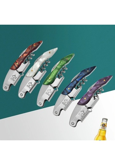 Primepickings Beyaz Renkli Pratik Şişe Açacağı - Şarap Ve Bira Kapakları İçin Taşınabilir Korteks Beyaz