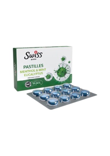 Swiss Bork Mentol Nane Okaliptus Pastil 3 x 16'lı