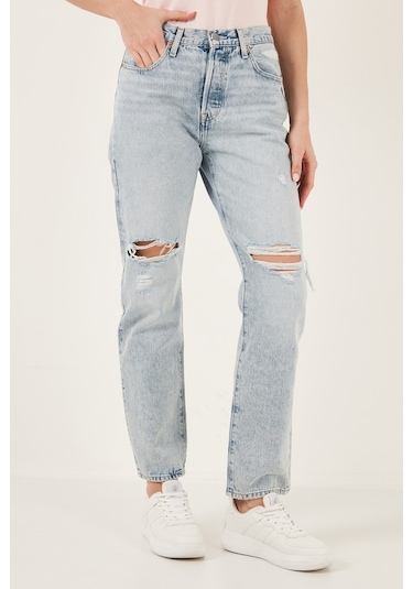 Levi's Bayan Kot Pantolon 12501-0500 Açık Mavi Açık Mavi