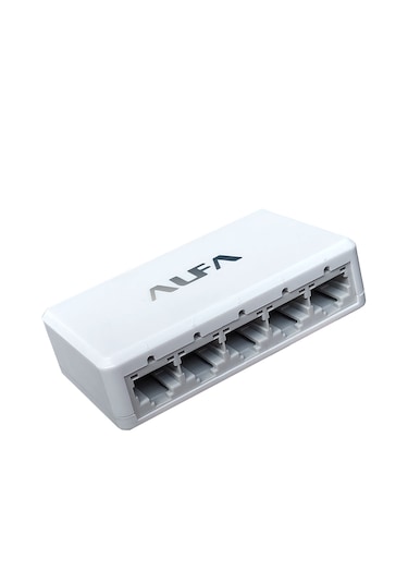 Alfanet S105 5 Port 10/100 Mbps Desktop Fast Ethernet Switch Beyaz