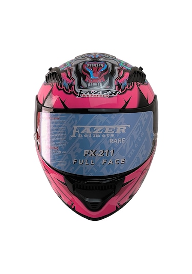 Fazer Ece 22.R06 Double Vizörlü Full Face Kadın Motosiklet Kaskı Pembe