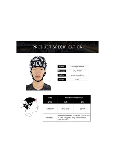 Ayarlanabilir Kaleci Kaskı Spor Futbol Rugby Kaleci Kaskı Baş Koruyucu Siyah