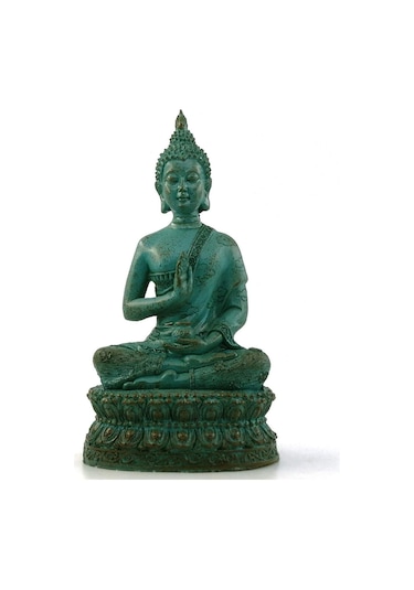 T.concept Dekoratif Oturan Buddha Heykel Biblosu Kombin Renkli