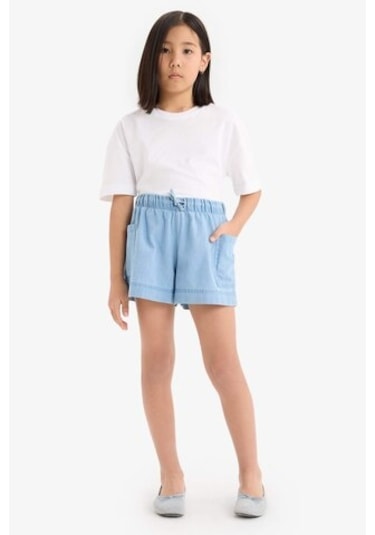 Defacto Kız Çocuk Jean Şort B6574a825smnm39 Mavi