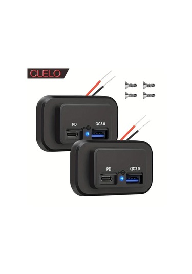 Boatshop1 Clelo 2 Takım 12v 24v Rv Usb Soketi Cift Hizli Sarj Pd3 0 Tip C Ve Qc3 0 Usb A Araba Sarj Adaptoru Pil Olmadan Rv Prizleri