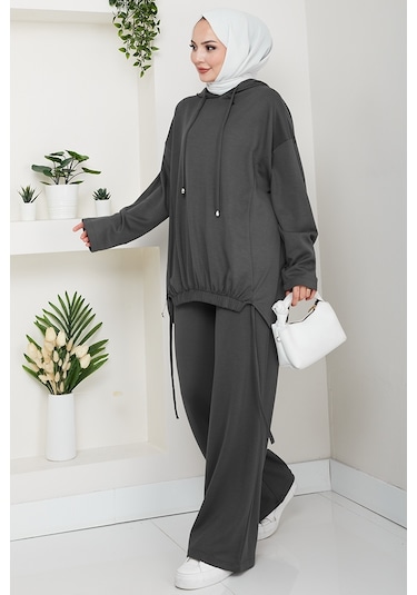 Aris Oysho Tunik Pantolon İkili Takım 1611 - Antrasit Antrasit
