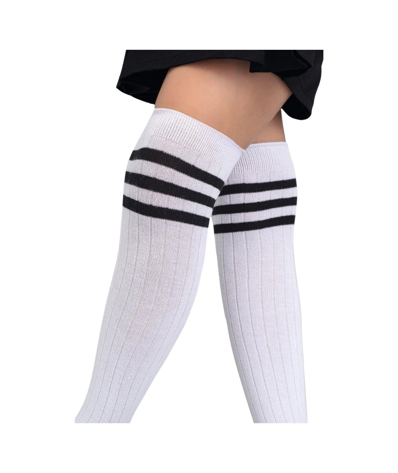 Kız Çocuk Dizaltı Çorap 3 Çift Beyaz-gri-siyah-1935 ÇoK Renkli