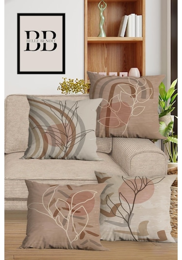 Belle Benoit Baskılı Runner & Koltuk Kırlent Kılıfı Set Desen39