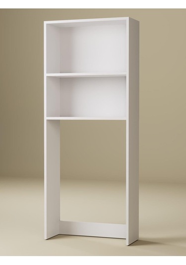 %100 Mdf Çamaşır Ve Kurutma Makinesi Dolabı, Beyaz Açık Raflı Çamaşır Makinesi Üstü Düzenleyicisi Beyaz