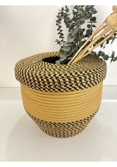 Patrick Jüt Hasır Görünümlü Çöp Kovası, Dekoratif Sepet, Kağıt Çöpü Sepeti Kırçıljüt