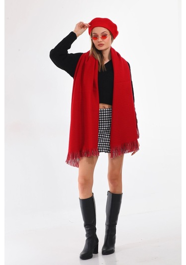 Keçe Ressam Atkı 2.li Set Kırmızı