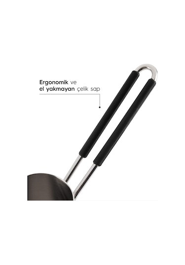 Nehir Everest 4 Parça Standlı Paslanmaz Çelik Cezve Seti