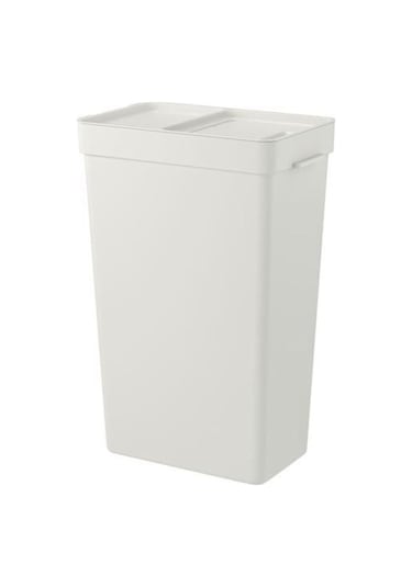 Hallbar 35 Litre Çöp Kutusu, Atık Ayırma, Çamaşır Ayırma Kutusu Açık Gri