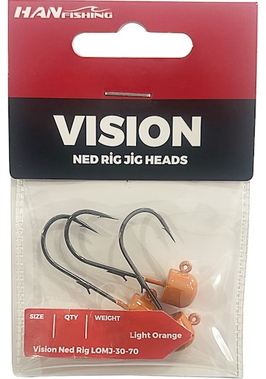 Hanfish Vision Ned Rig Light Orange Jig Head 2 No - 3.3 Gr - 4 Adet