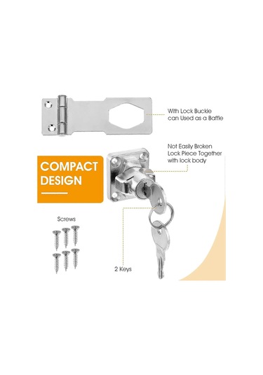 Anahtarlı Kilit 3 İnç Anahtarlı Kilit Mandalı Dolap Kilidi Paslanmaz Çelik Çevirme Düğmesi Anahtarlı Kilitli Dolap Çekmecesi İçin Kilit Mandalı