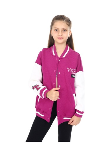 Toontoy Kız Çocuk Kolej Hırka Mürdüm