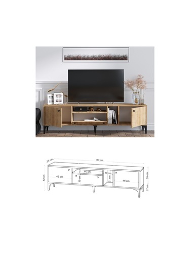 Decormet Penny Tv Sehpası Safir Meşe -dec-20049 Çok Renkli