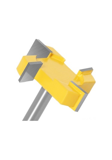 Pazly 8mm Şaft 4 Kenar T Tipi Yiv Kesici, Ahşap İşleme Matkap Ucu