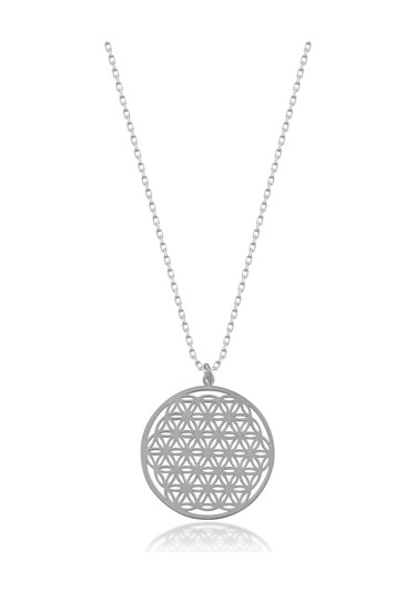 Yaşam Çiçeği Rodyum Kaplama 925 Ayar Gümüş