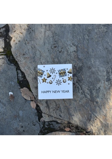 Demonte Beyaz Yılbaşı Kutusu 15x15x10cm 5'li