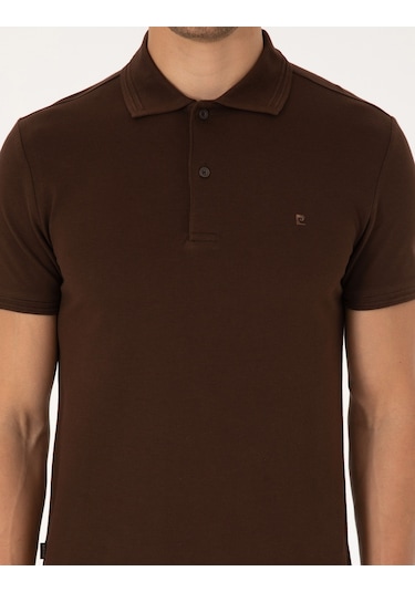 Pierre Cardin Erkek Koyu Kahverengi Tişört Basic 50325323-vr084 Koyu Kahverengi