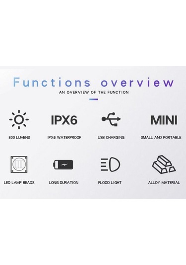 Forte Gt 800 Lümen Bisiklet Ön Farı Xbyc 6127 Usb Şarjlı Siyah