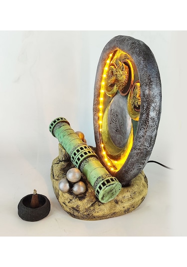 Sahi Topu Tuğra Dekoratif Işıklı Konik Tütsülük