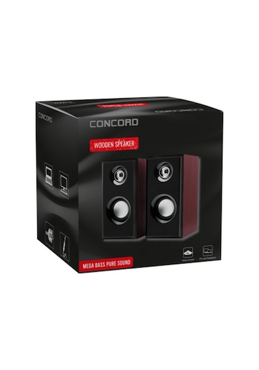 Concord C-8003 Pc Hoparlör Usb 2.0 Ahşap Desen